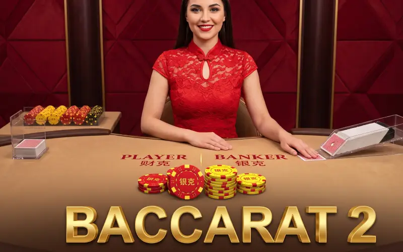Przetestuj swoje szczęście w płynnej grze Baccarat (Typ 2) w Win2Chill Casino app.