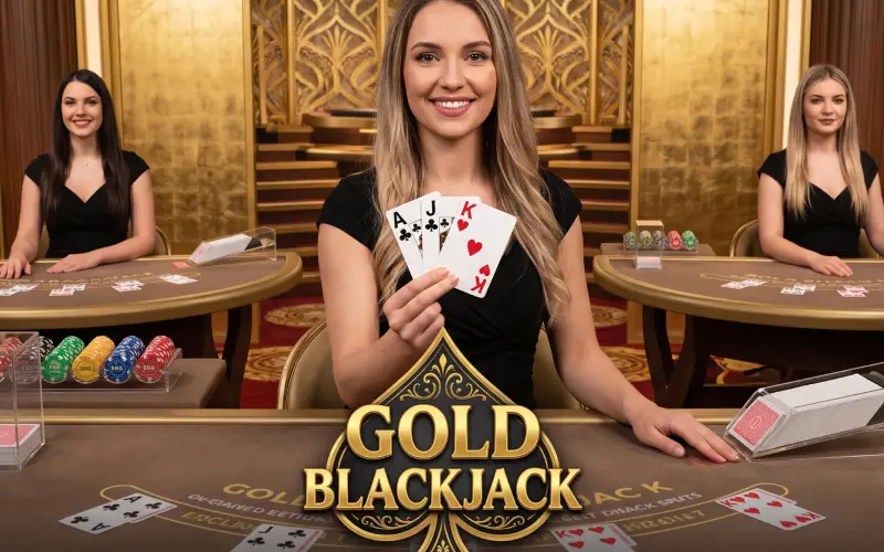 Poczuj emocje prawdziwego kasyna w Gold Blackjack Live w Win2Chill Casino app.
