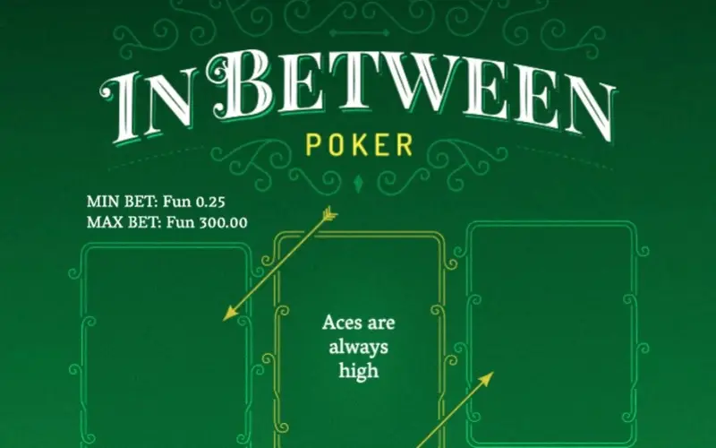 Przetestuj swoje umiejętności karciane w grze In Between Poker w Win2Chill Casino.