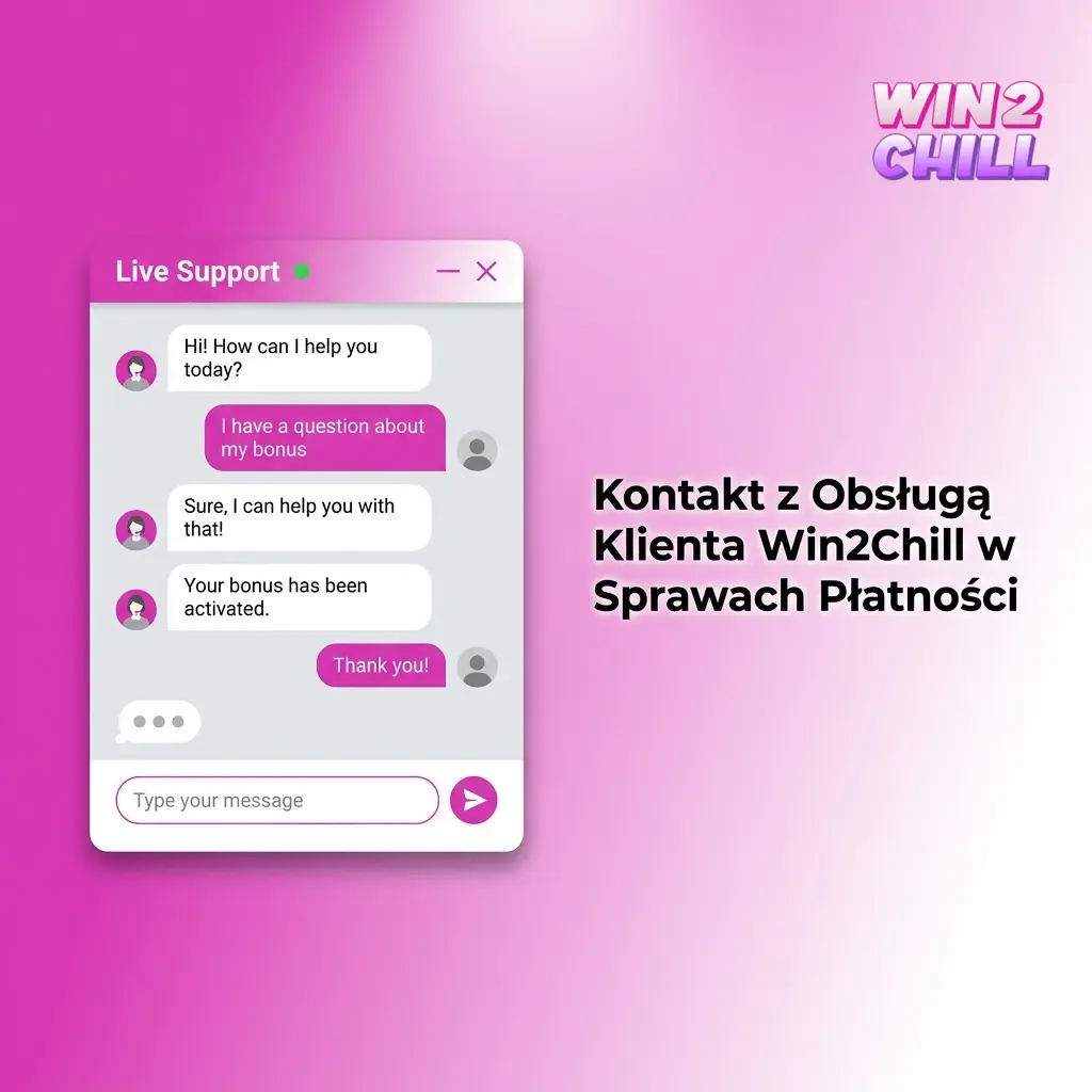 Obsługa klienta Win2Chill – wsparcie płatności przez czat, e-mail i formularz kontaktowy